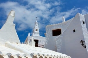 Binibequer Vell in Menorca Binibeca white village Sant Lluis at Balearic Islands